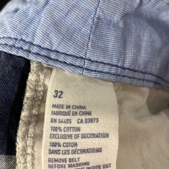 AMERICAN EAGLE AEO Mens Longer Length Blue Buffalo Plaid Check Shorts Sz 32 - Picture 3 of 4